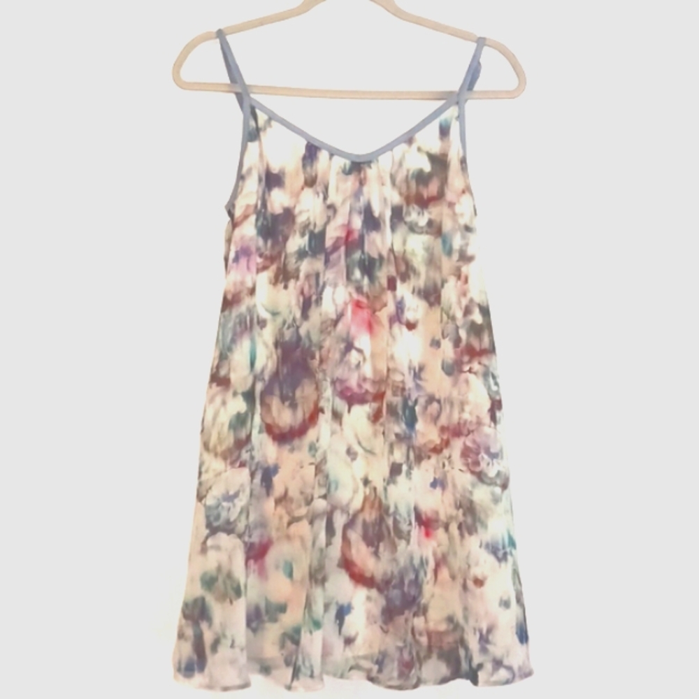 Lavender Brown "Watercolor Floral" Mini Dress in Size XS (NWT)